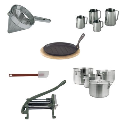 Small Wares in stock for any of your needs Ladles, Skimmers, Spoons, China Caps, and more