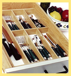 Lipper Beach Wood Cutlery Tray