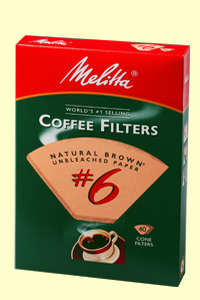Melitta #6 Natural Brown Paper Filters 40 Count