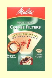 Melitta #1 Natural Brown Paper Filters 40 Count