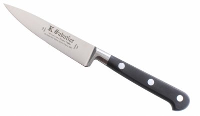 Sabatier 4 inch Stainless Paring Knife with Black Nylon Handle.